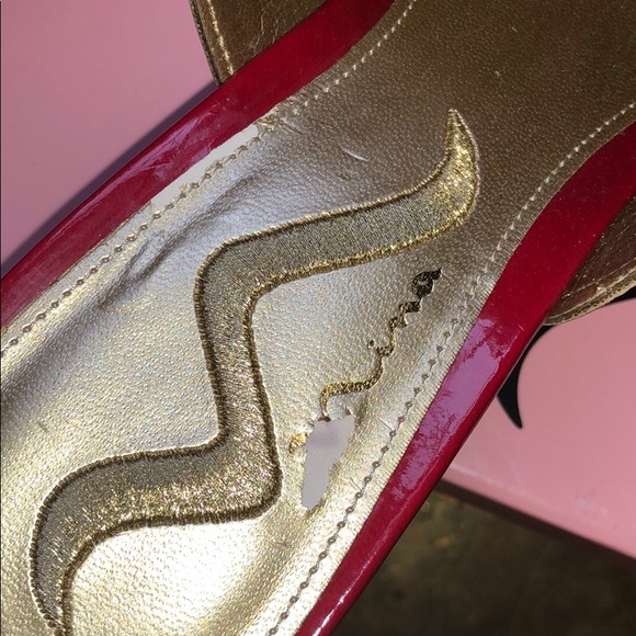 NWT Nina Naira Red Patent Leather Sandals, Size 9M - Picture 7 of 7
